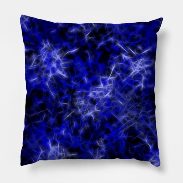 Blue Inspired 283 by Kristalin Davis Pillow by Kristalin Davis