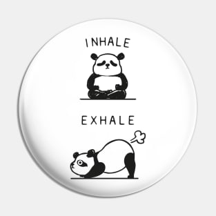 Inhale Exhale Panda Pin
