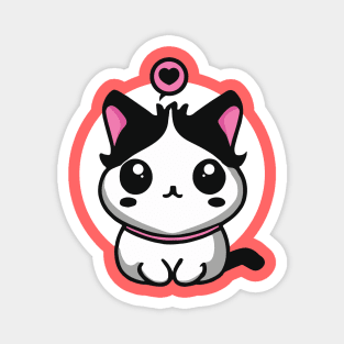 kawaii cat with love Magnet