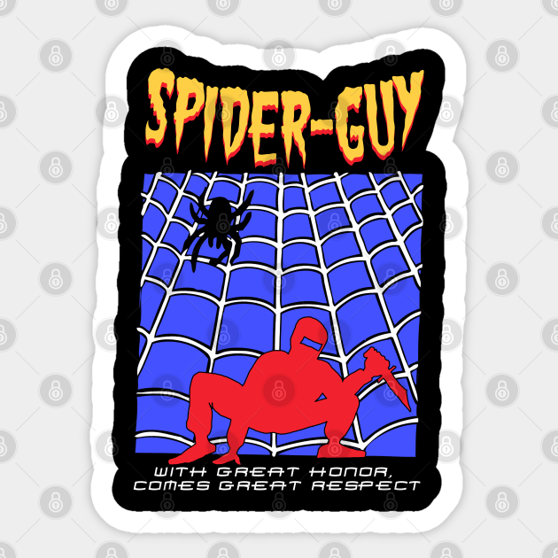 Spider Guy Meme Knock Off Comic Super Hero Off Brand MCU Dumb Mug Sticker Sticker Pin Tapestry - Superhero - Sticker
