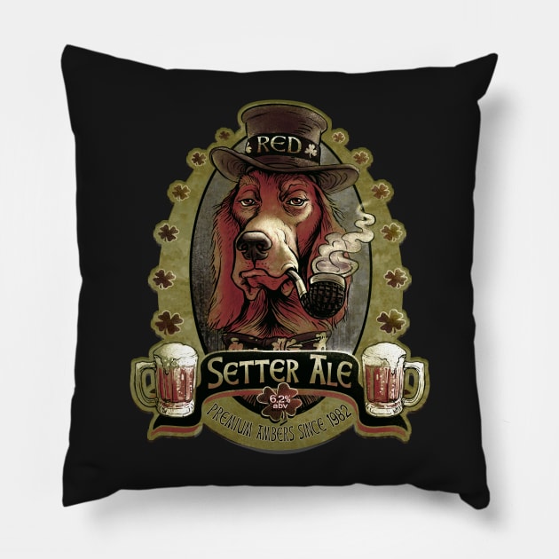 Red Setter Ale Pillow by Mudge