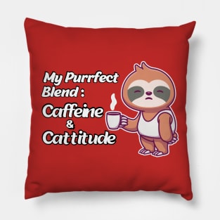 My Purrfect Blend - Caffeine & Cattitude Pillow