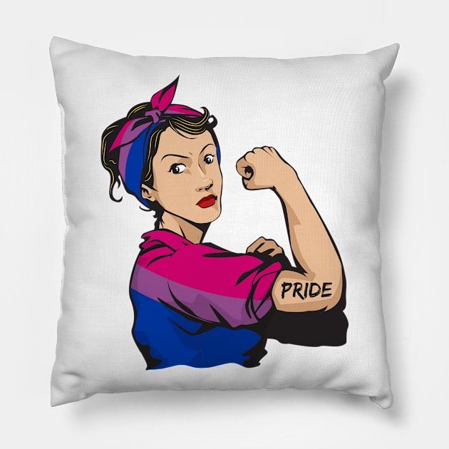 Strong woman BIsexual Pride LGBT Mom Pillow by Dianeursusla Clothes