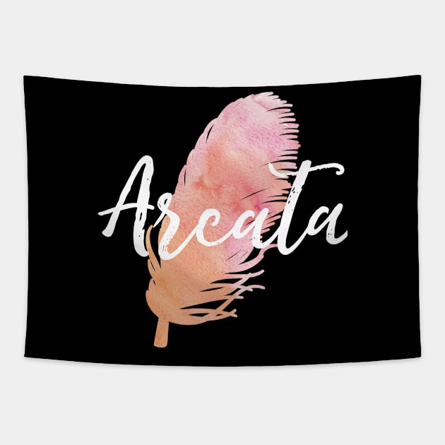 Arcata Watercolor Feather Tapestry by jutulen