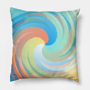 Swirl of  Colorful Triangles Pillow