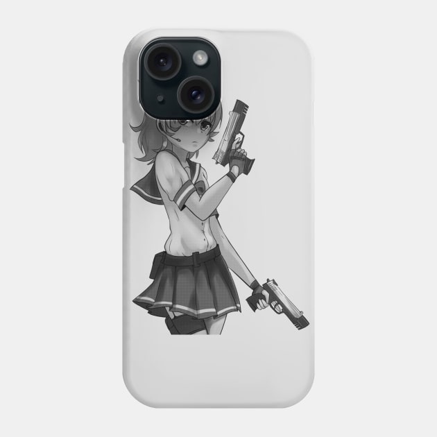 Gun girl Phone Case by ShiroiRin