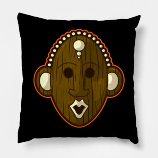 Ancient african aboriginal mask design Pillow