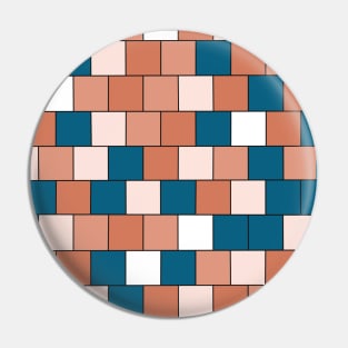 Orange and Blue Mosaic Tile Style Pin