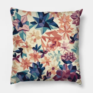 Floral Pattern Polygon style: Polygonal Petal Prism Pillow