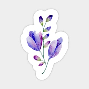 Flower and foliage watercolor deco art Magnet