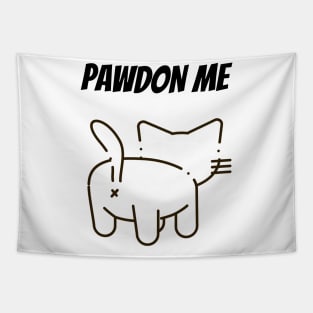 Cat Lover Pawdon Me Tapestry