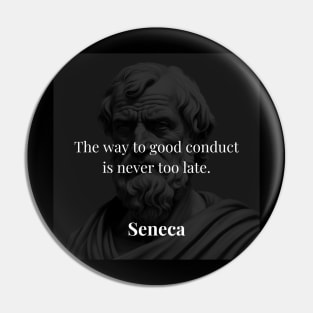 Seneca's Wisdom: The Timely Journey to Virtuous Living Pin