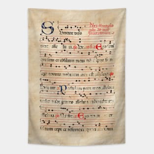 Gregorian Chant Medieval Manuscript No. 1 Tapestry