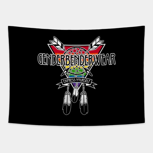 GenderBenderWear (Black) - "Logo" Tapestry by GenderBenderWear