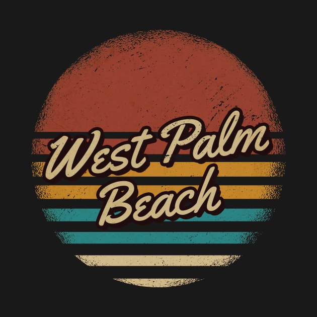 West Palm Beach Vintage Text by JamexAlisa