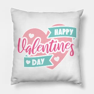 Sweet Happy Valentines Day Heart Pillow