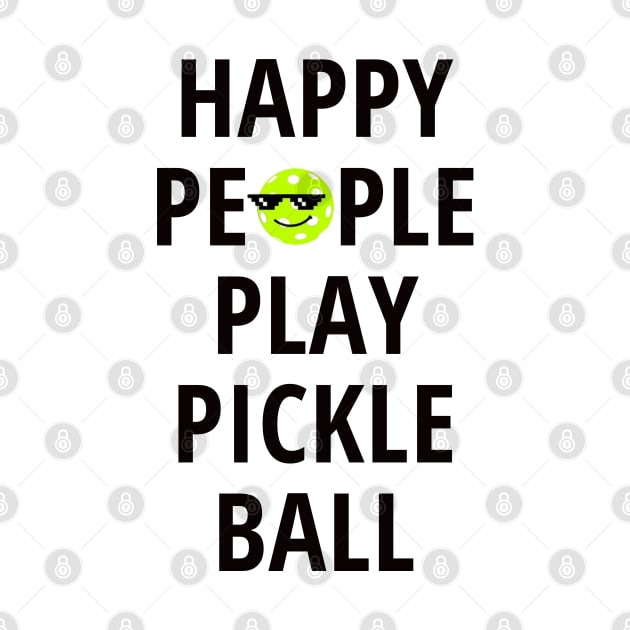 Happy people play pickleball by Fanu2612