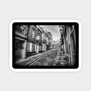 Castle Hill, Lincoln City, England, Black And White Magnet