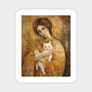 Woman and cats III Magnet