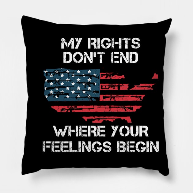 My Rights Dont End Where your feelings begin Pillow by mintipap