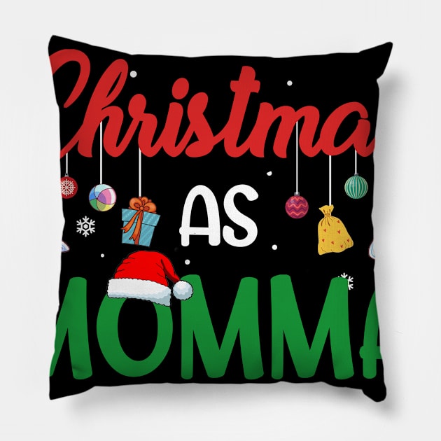 1st Christmas as Momma Matching Family Pillow by Dunnhlpp