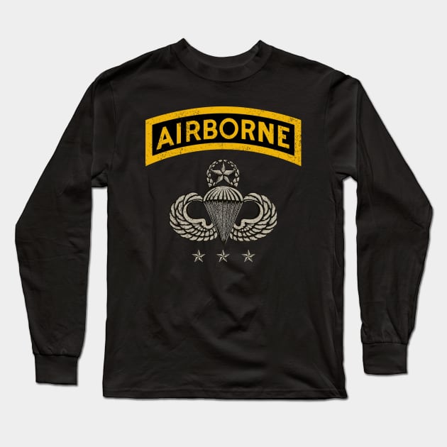 Airborne Paratrooper T-Shirt Black Jump Wings Airborne Tab Airborne Paratrooper T-Shirt Black Jump Wings Airborne Tab