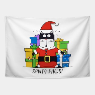 Santa Paws is a Cat? Tapestry