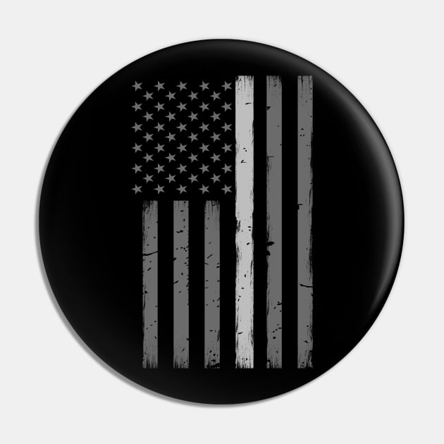 Thin Silver Line Flag - Corrections Officer Gift Pin by bluelinemotivation