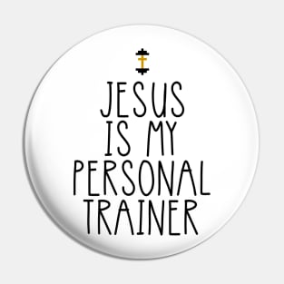 Jesus Is My Personal Trainer Funny Christian Faith Religious Cute Pin