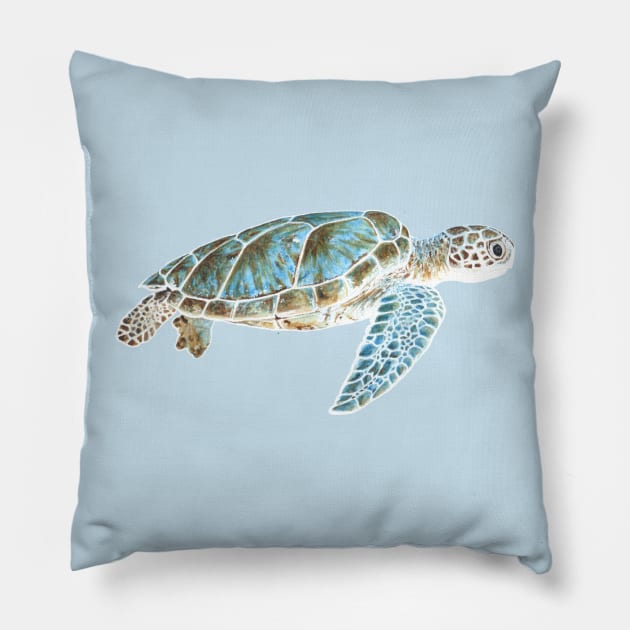 Sea turtle Pillow by Savousepate