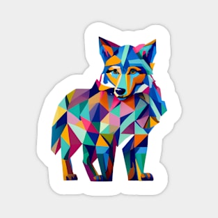 Cute Wolf Colorful Magnet