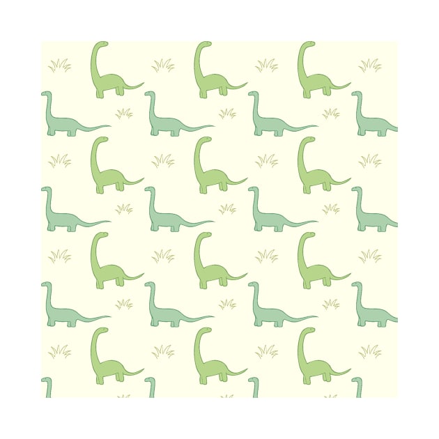 Assorted Illustrated Dinosaurs Pattern by bluerockproducts