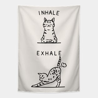 Inhale Exhale American Shorthair Tapestry