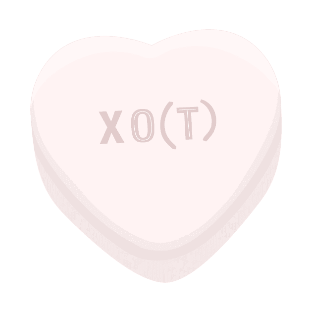 XO OT Occupational Therapist, Therapy Assistant Hugs and Kisses Candy Conversation Heart by The Dirty Palette