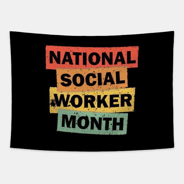 National Social Worker Month quote saying Vintage Distressed idea Tapestry by star trek fanart and more