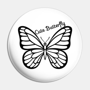 Black Cute Butterfly Pin