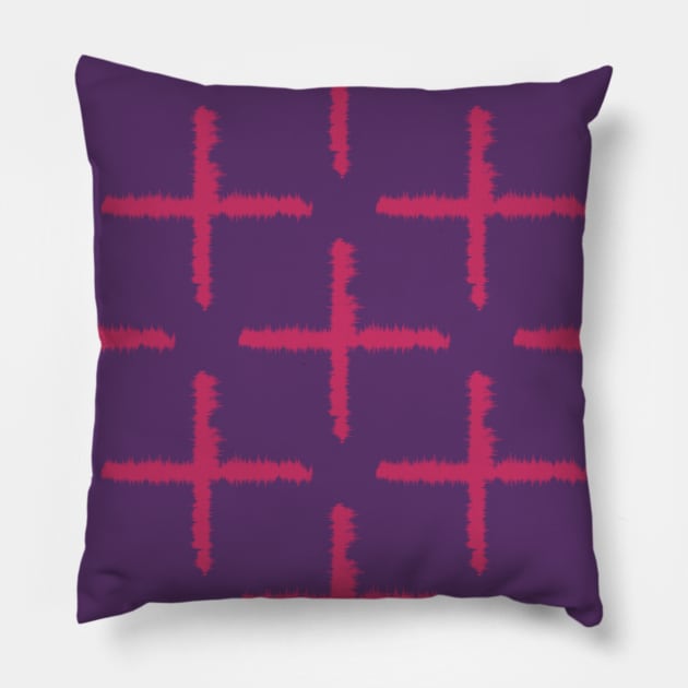 Pink tie dye plus pattern Pillow by Ieva Li ART