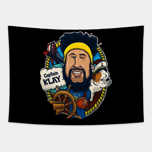 Captain Klay Tapestry by teeleoshirts