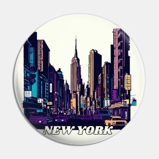 New york city street cityscape Pin