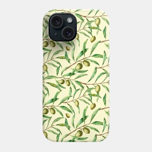 Olives pattern texture Phone Case