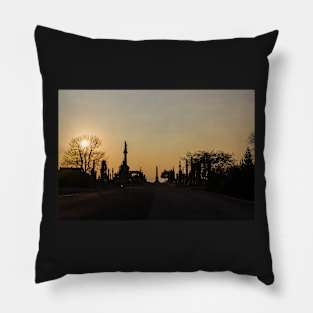 Sunset Undercliffe Victorian Cemetery 6827-RB Bradford West Yorkshire Pillow