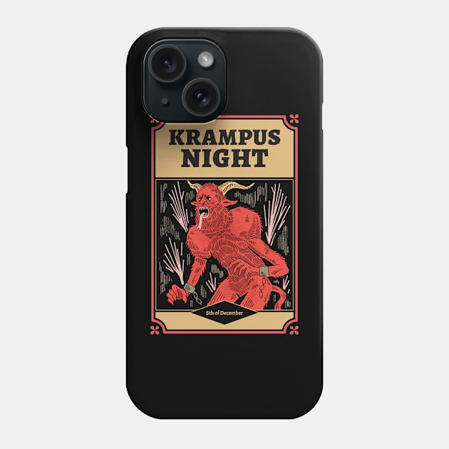 Krampus Night Phone Case by Tip Top Tee's
