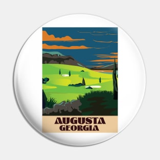 Augusta Georgia Golf sport poster Pin