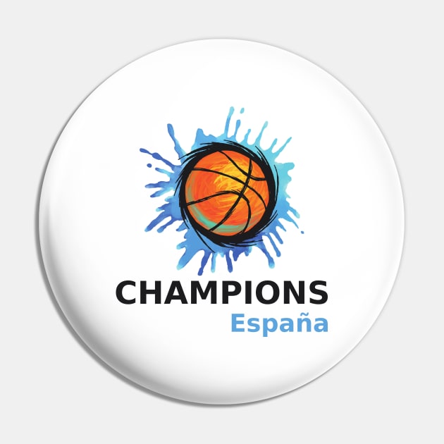 Spain - Basketball World Champion Pin by FarStarDesigns
