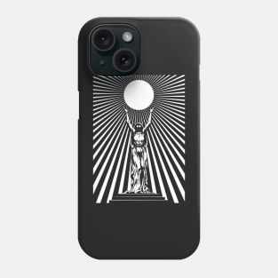 Sun God Illustration (white print) Phone Case