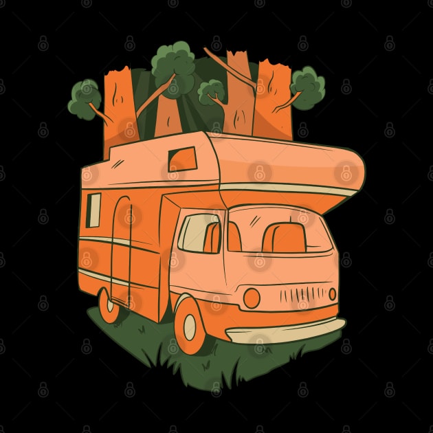 Nature Caravan Tee For Trip Lovers by mansoury