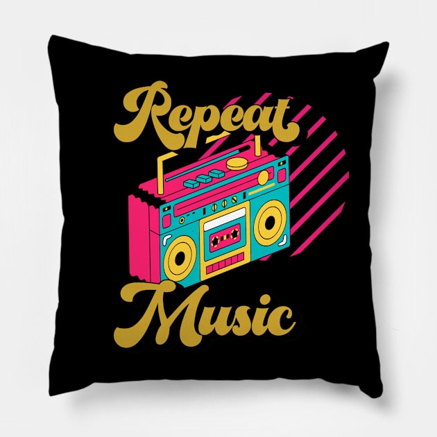 Play The Music and Repeat Pillow by Lost id