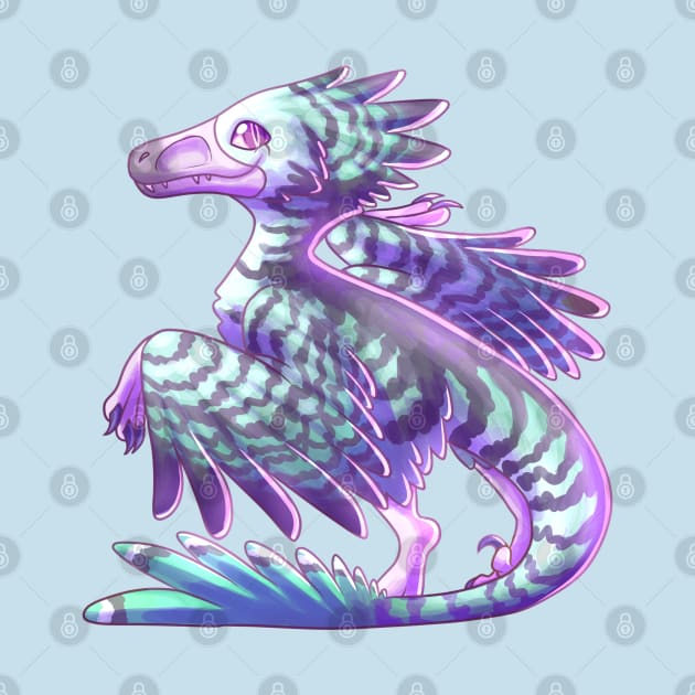 Pastel Velociraptor by cometkins