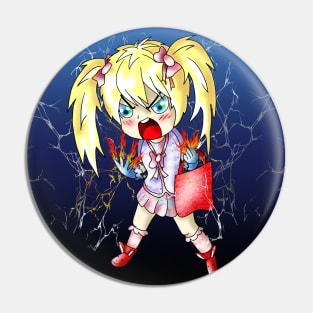 lightning bolts angry girl cartoon Pin