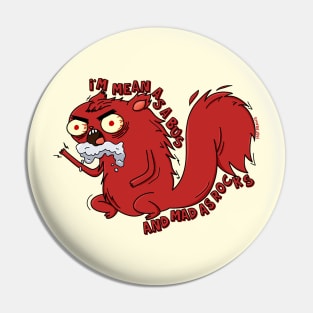 Angry Squirrel Adventure Time Pin